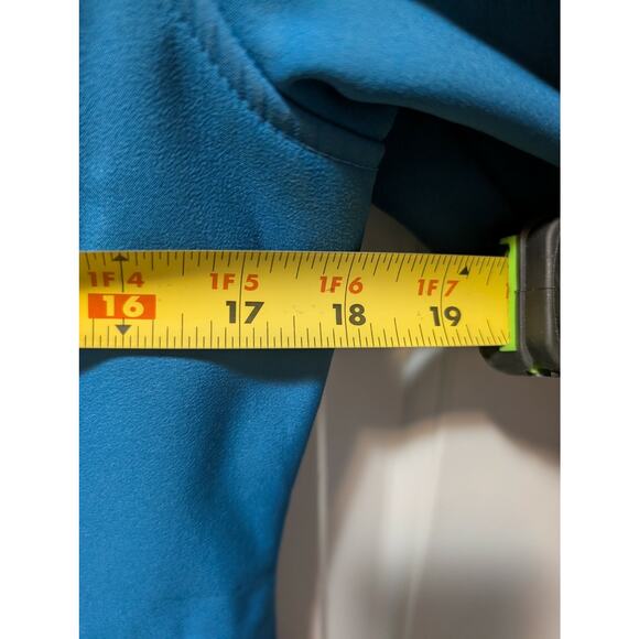 The North Face Womens S Neon Blue Softshell Jacket Full Zip Mock Neck Casual - Picture 2 of 8